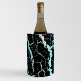 Cracked Space Lava - Cyan/White Wine Chiller