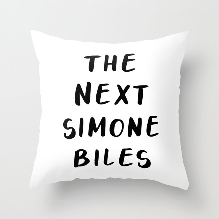 The Next Simone Biles Throw Pillow by quotee Society6