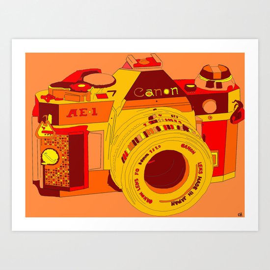 Canon Rebel Camera - Retro Art Print