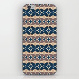 Modern abstract weave pattern - blue iPhone Skin