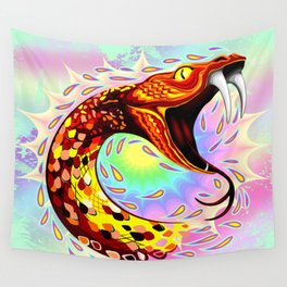 Snake Attack Psychedelic Art Wall Tapestry
