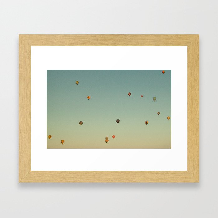 Hot Air Balloon Sunrise Framed Art Print