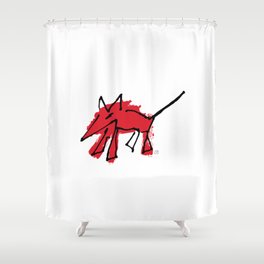 Red Dog Shower Curtain