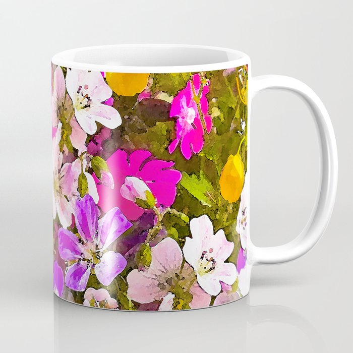 Colorful meadow flowers #decor #society6 #buyart Coffee Mug