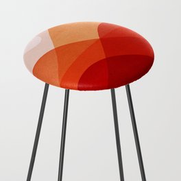 Abstraction_SUNSET_SUNRISE_RED_MOUNTAIN_LANDSCAPE_POP_ART_0510A Counter Stool