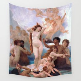 The Birth of Venus by William Adolphe Bouguereau Wall Tapestry