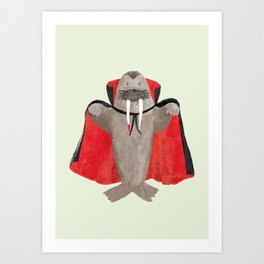 Vampire Walrus Art Print