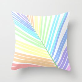 Rainbow Palm Leaf #2 #wall #art #society6 Throw Pillow