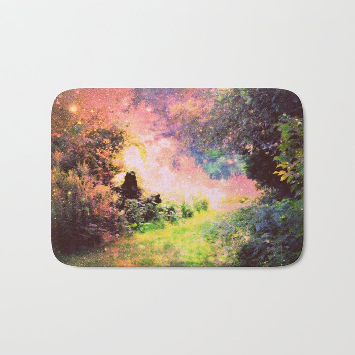 Fantasy Garden Path Deep Pastels Bath Mat