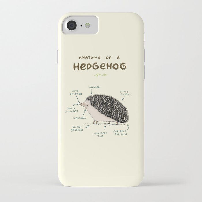 anatomy of a hedgehog iphone case