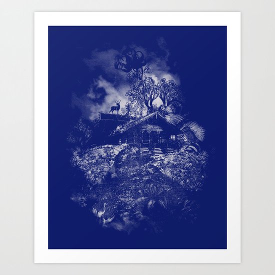 little house on the mount Art Print