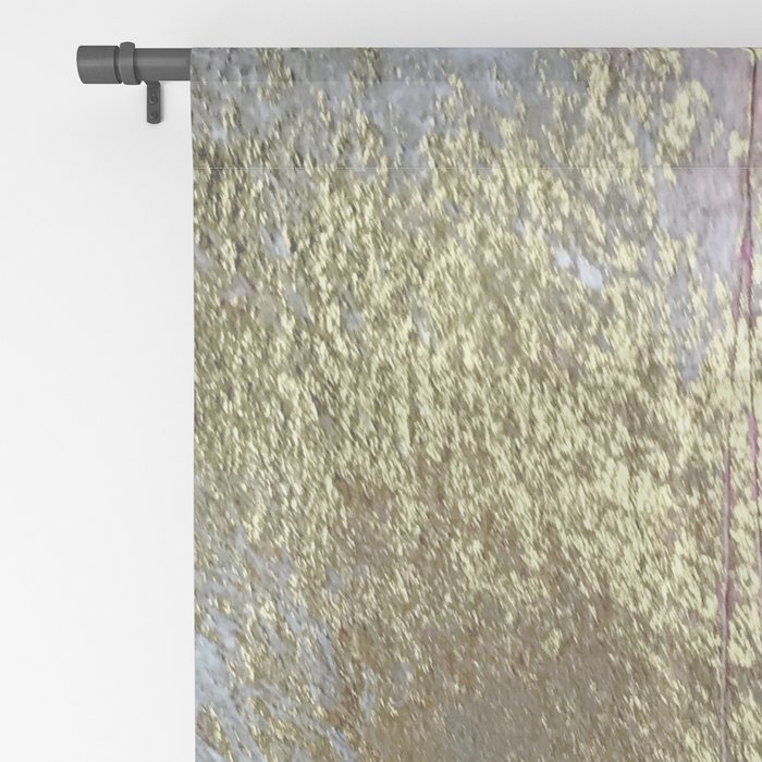 Golden Girl: a pretty abstract mixed media piece in pink, white, gold, and gray