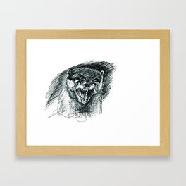 Angry Otter Framed Art Print