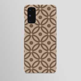 Classic Intertwined Ring and Dot Pattern 625 Beige Android Case