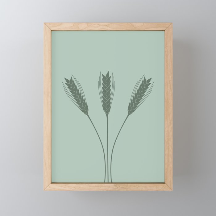 Wheat Field (Graze Green) Framed Mini Art Print
