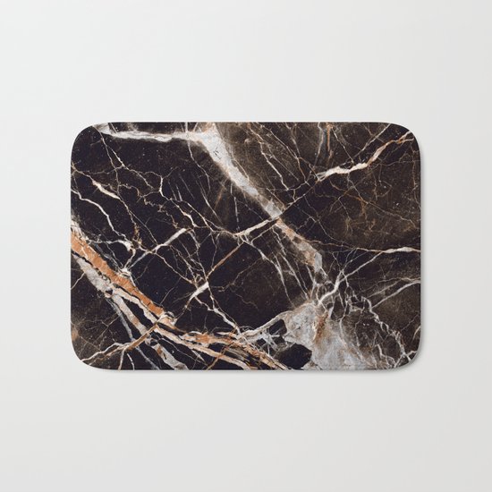 Black Marble Bath Mat