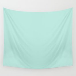 Light Pastel Aqua Green Blue Solid Color Pairs to Sherwin Williams Aquatint SW6936 Wall Tapestry
