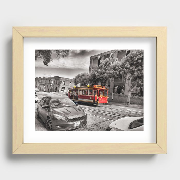 Chinese New Year Cable Cars - San Francisco Recessed Framed Print