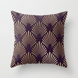 Art Deco fans - velvet luxe Throw Pillow