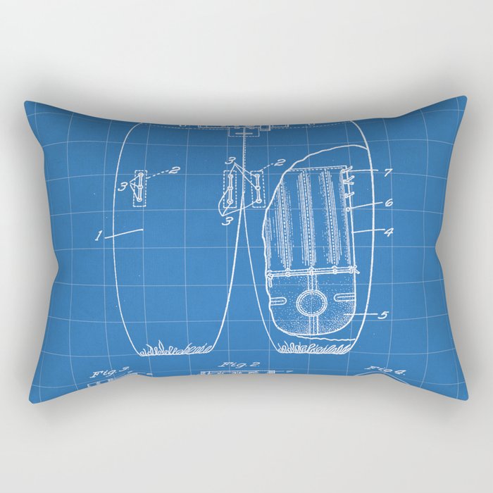 Football Pants Patent - Football Art - Blueprint Rectangular Pillow