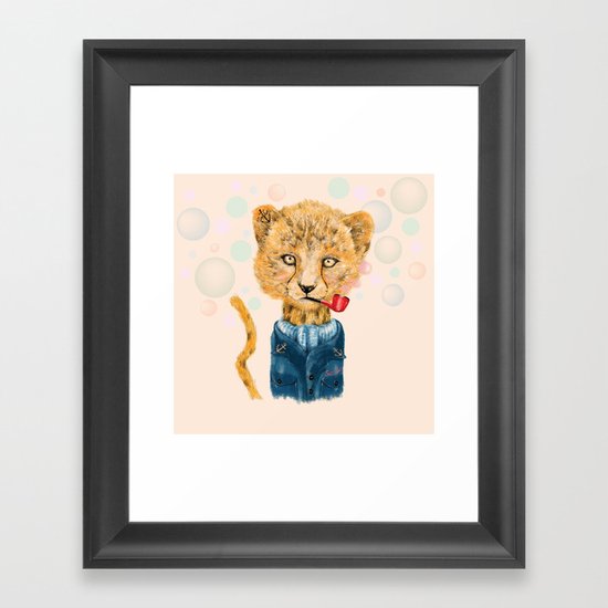 Cheetah Sailor Framed Art Print