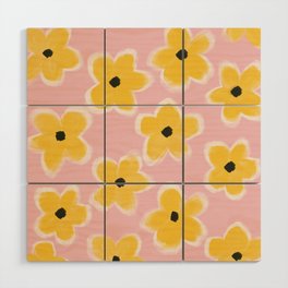 70s 60s Retro Groovy Flowers  Wood Wall Art