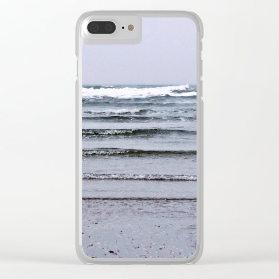 Winter Rippling Waves Clear iPhone Case