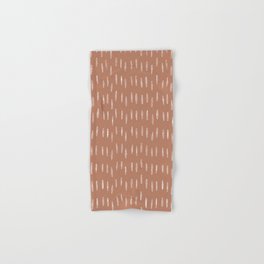 Boho Raindrops Abstract Pattern, Terracotta Hand & Bath Towel