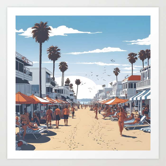 Santa Monica Splendor Art Print