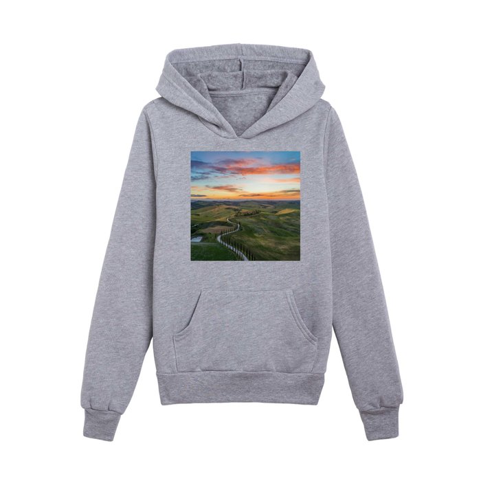 Tuscany, Italy Sunset Kids Pullover Hoodie