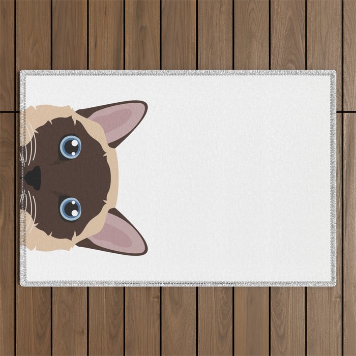 Traditional Classic Siamese Cat  Outdoor Rug