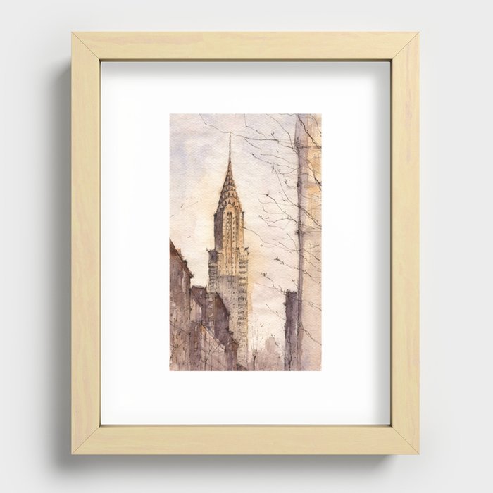 New York in Autumn Recessed Framed Print