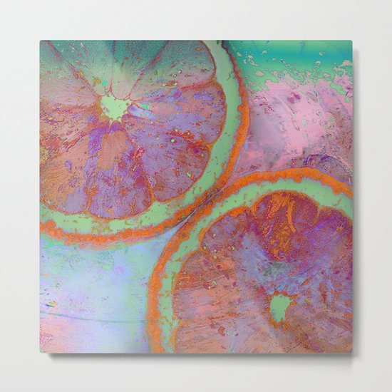 Summer Lemon (This Artwork is a collaboration with the talented artist Agostino Lo coco) Metal Print