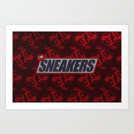 I Heart Sneakers - Dunk Edition Art Print