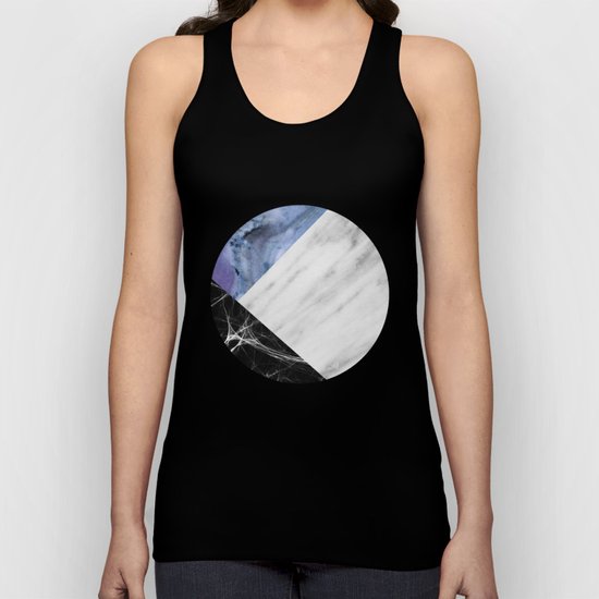 Marble Collage with Blue Unisex Tank Top