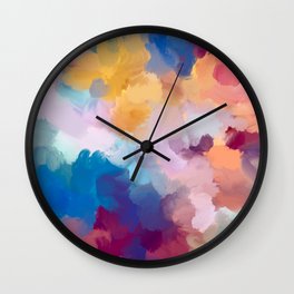 New Beginnings In Full Color | Abstract Texture Color Design Wall Clock