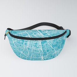 Nashville Map Tennessee | Blue & Cyan II | More Colors, Review My Collections Fanny Pack