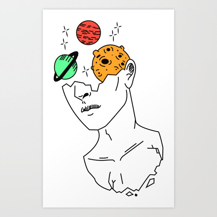 Mind in space Art Print