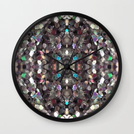 Macro Glitter Wall Clock | Photographicpattern, Silver, Janeizzydesigns, Metallic, Macro, Glitter, Photo, Glam, Glamorous 
