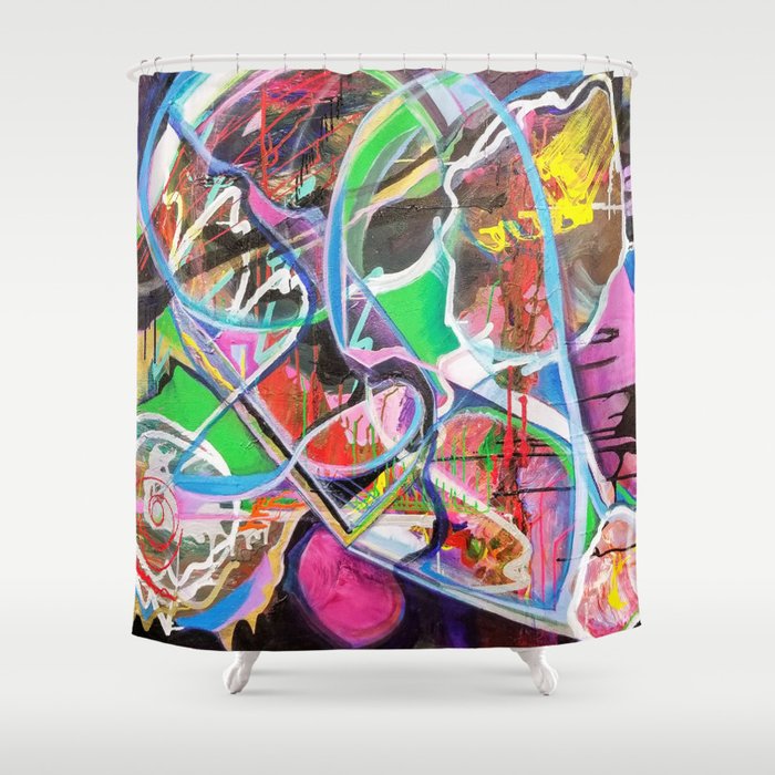Colorful Abstract 1 Shower Curtain
