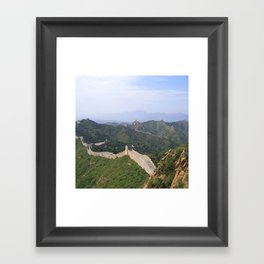 China Photography - Great Wall Of China Stretching Over Numerous Mountains Framed Art Print