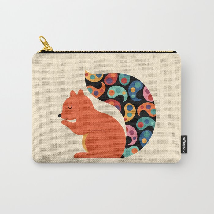 Paisley Squirrel Carry-All Pouch