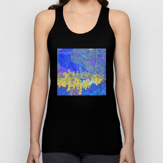 seattle city skyline Unisex Tank Top