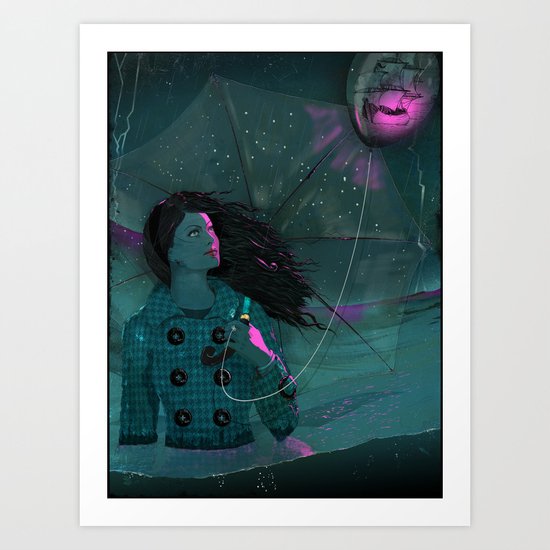 BLUE BLUE SEA Art Print
