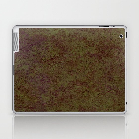 Abstract rusty brown retro green Laptop & iPad Skin