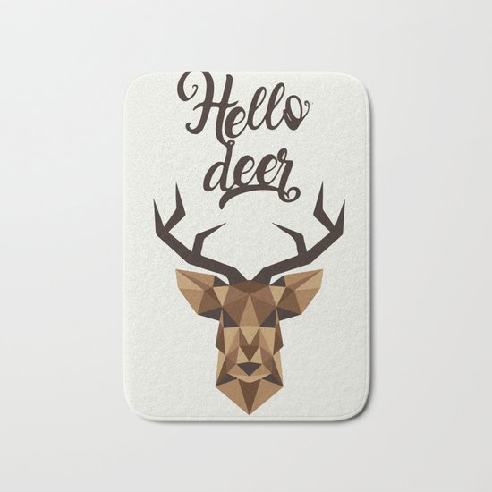Hello deer Bath Mat