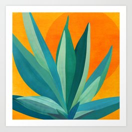West Coast Sunset With Agave Art Print