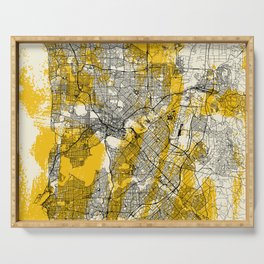 Australia, Perth Map - Aesthetic City Map Serving Tray