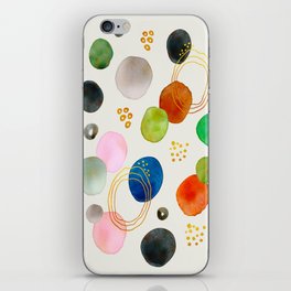 Abstract Pebble Gold Watercolor Art iPhone Skin