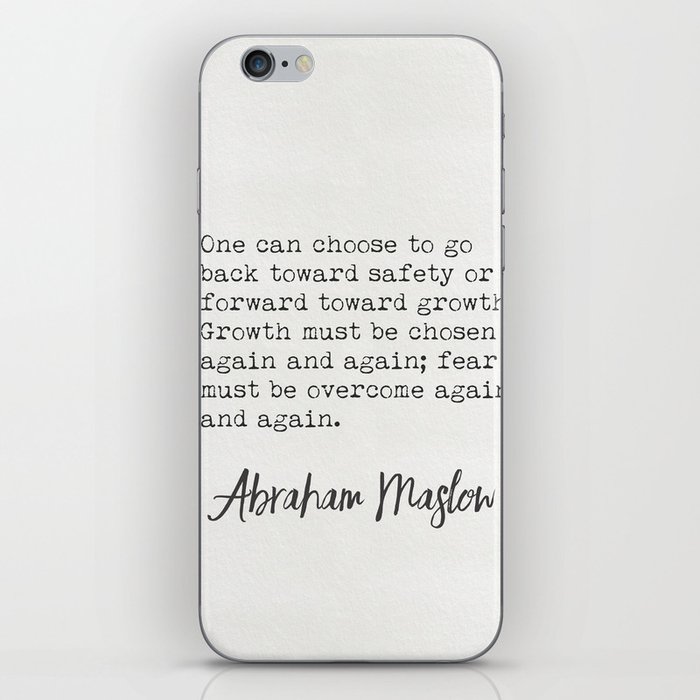 Abraham Maslow Growth Quotes iPhone Skin